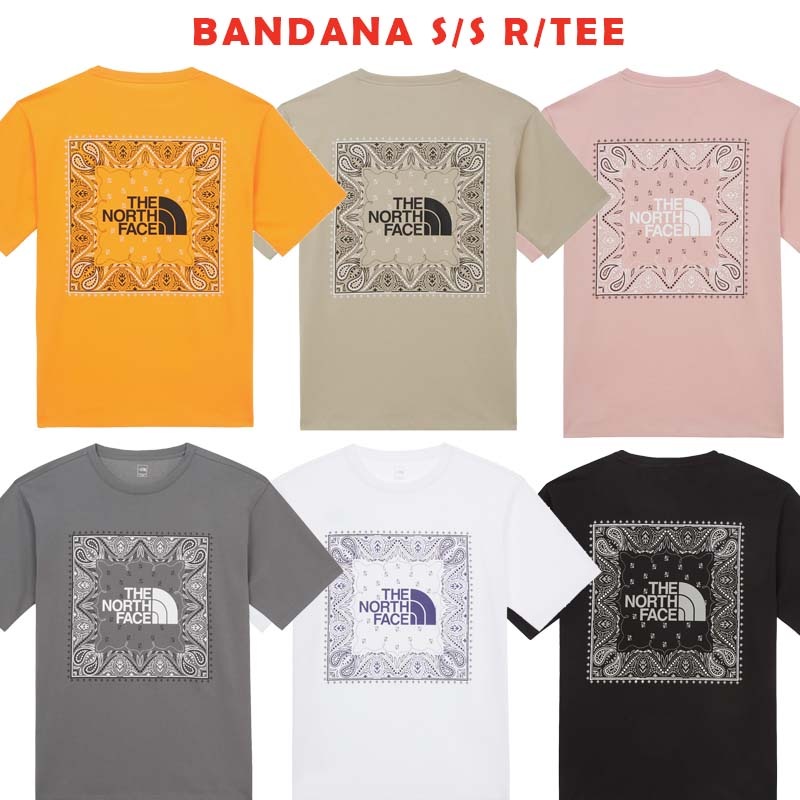 韓国正規品保証 関税負担なしNT7UR13A MS BANDANA SS RTEEデイリー 基本 着装 男子 女子 人気 韓国 ファッション 男女共用 アウトドア