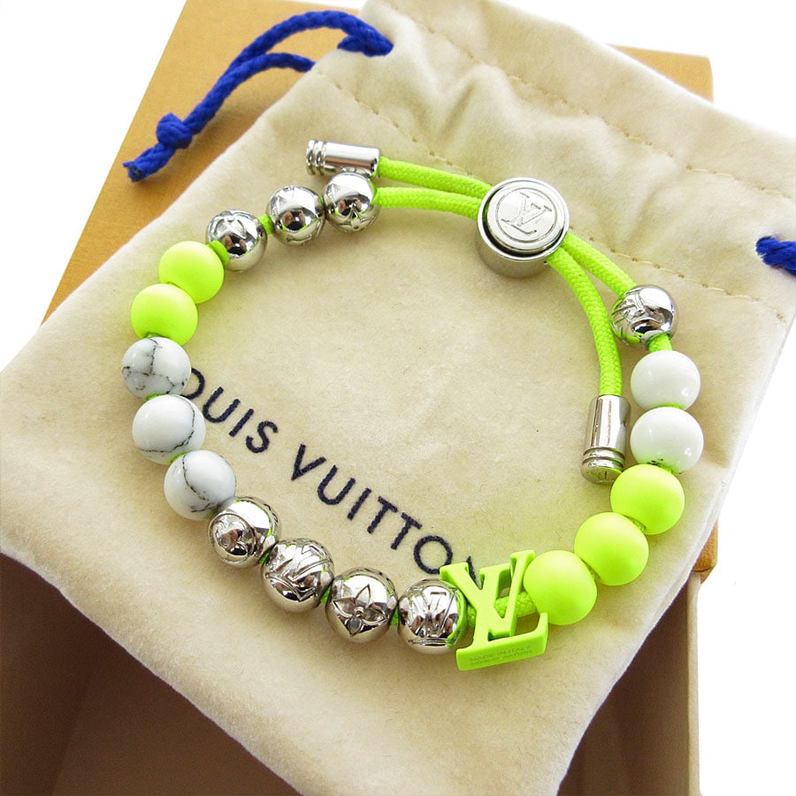 ルイ ヴィトン LOUIS VUITTON ブレスレット ブラスレ モノグラムビーズ ビーズ/メタル/プレキシガラス イエロー/シルバー メンズ M00510 s0638k
