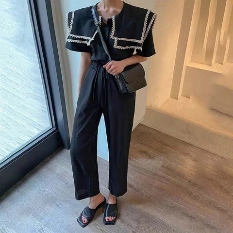 オールインワン 韓国風 レディース服 オシャレ デカ襟 オーバーオール サロペットパンツ大きいサイズ レディース 秋冬 下着 ボトムス ストレート スキニー ショーツ pants 5,752円