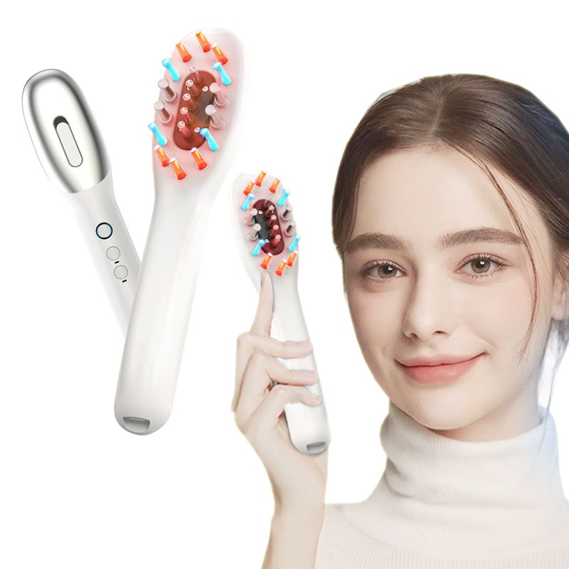 【爆発品】電動 頭皮ブラシRF 美顔器 電気ブラシ emsブラシ 頭筋 表情筋 頭皮ブラシ 頭皮ケア EMS 微電流 LED光エステ フェイスケア 乾湿両用 コードレス ローションボックス付き