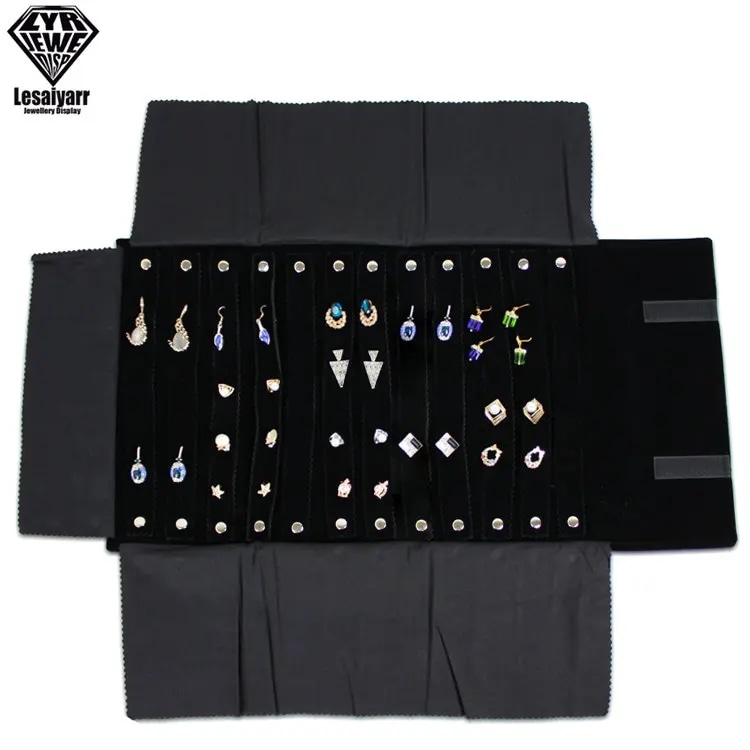 トラベルジュエリー,ペンダント,ネックレス,ブレスレット,収納ケースを備えたポータブルネックレス Earrings Roller