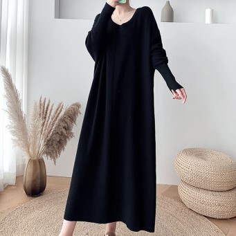 ワンピース レディース Vネック ボリューム ロング ロング丈 フレア カジュアル 無地 きれいめ 上品 お洒落 おしゃれ 大人 こなれ感 楽ちん 体系カバー ガーリー ウエストマーク 4