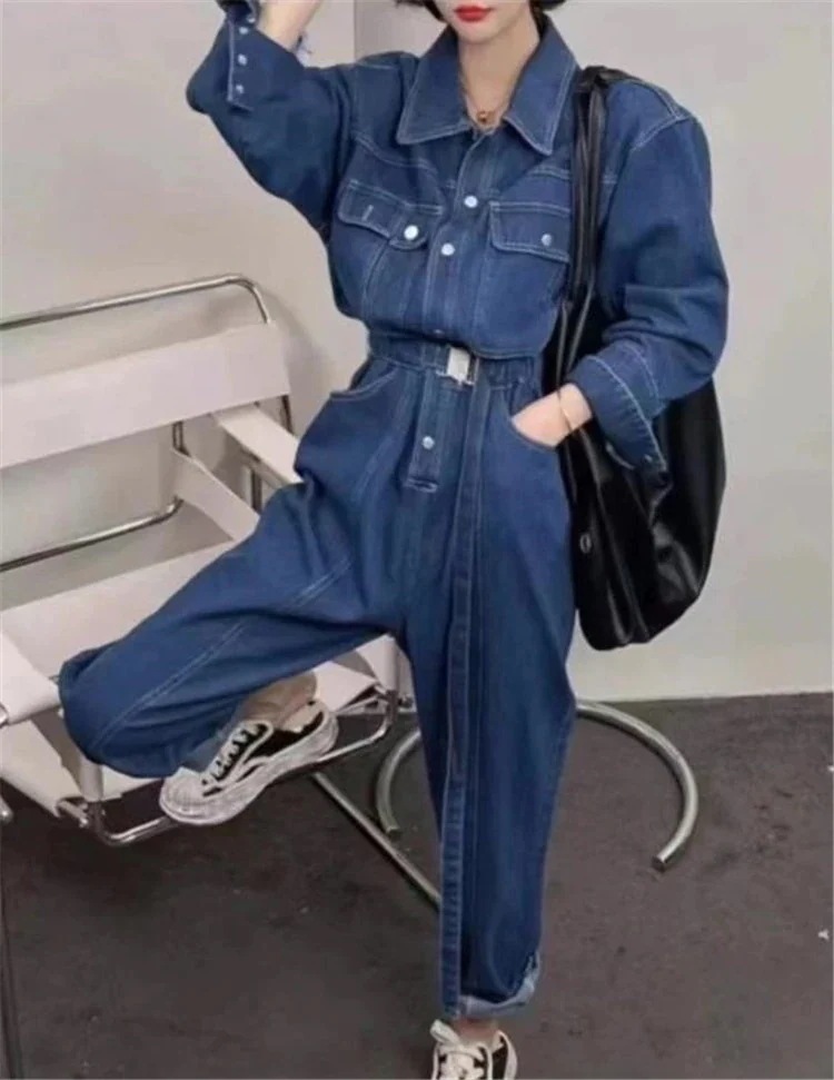 ジャンプスーツ スリム プレミアムセンス 気質 コンビネゾン 激安セール デニム 大人気