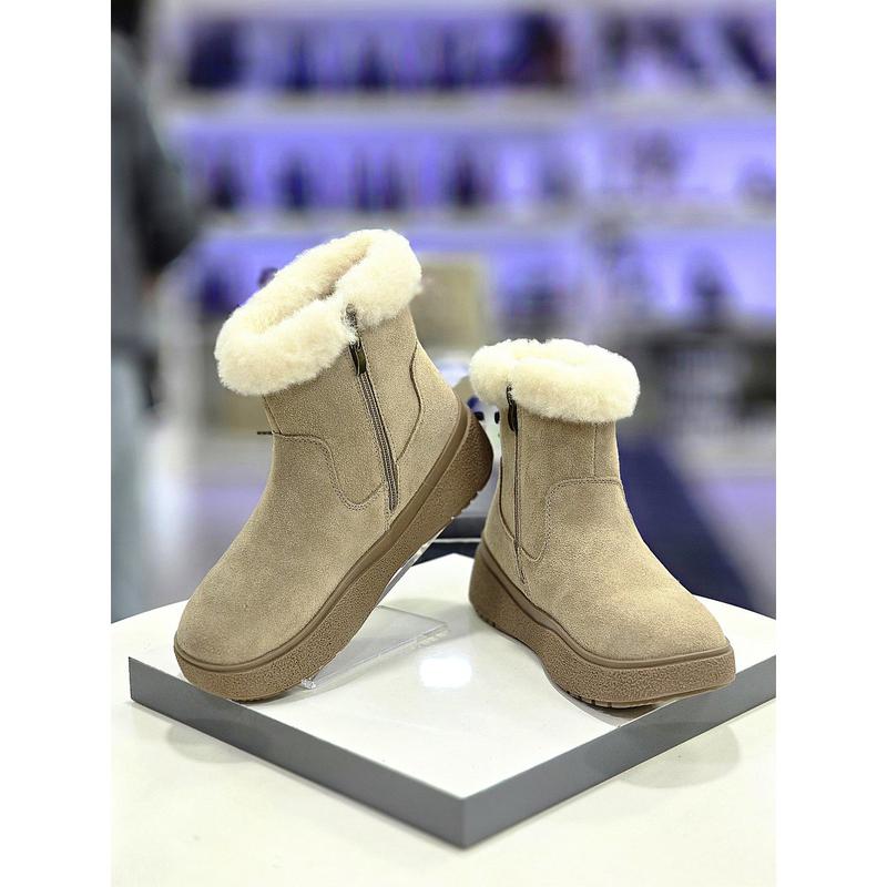 女性ファー裏地スエードプラットフォームブーツ 516522673