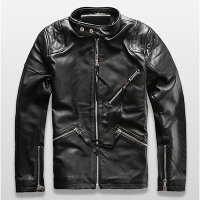 本革ジャケット バイク用 レザージャケット メンズ 革ジャン 牛革 バイクジャケット バイクウェア 17,237円