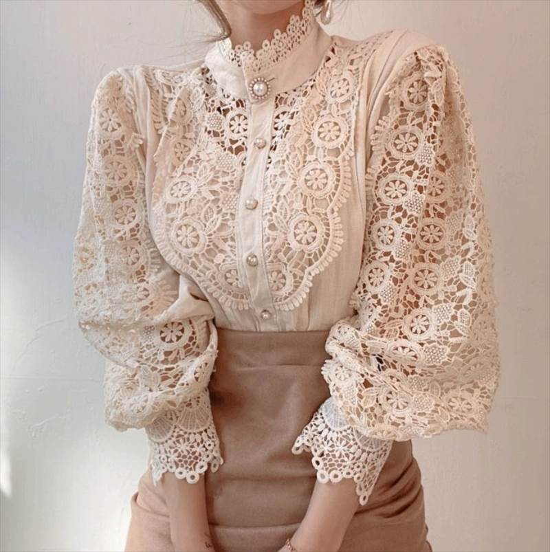 トップス シャツ レース 大人の色気 ビューティー 袖あり 七分袖 ストレート かわいい 大人可愛い きれいめ 大人 上品 おしゃれ お洒落 大人女子 こなれ感 キュート エレガント 主役級 存在感