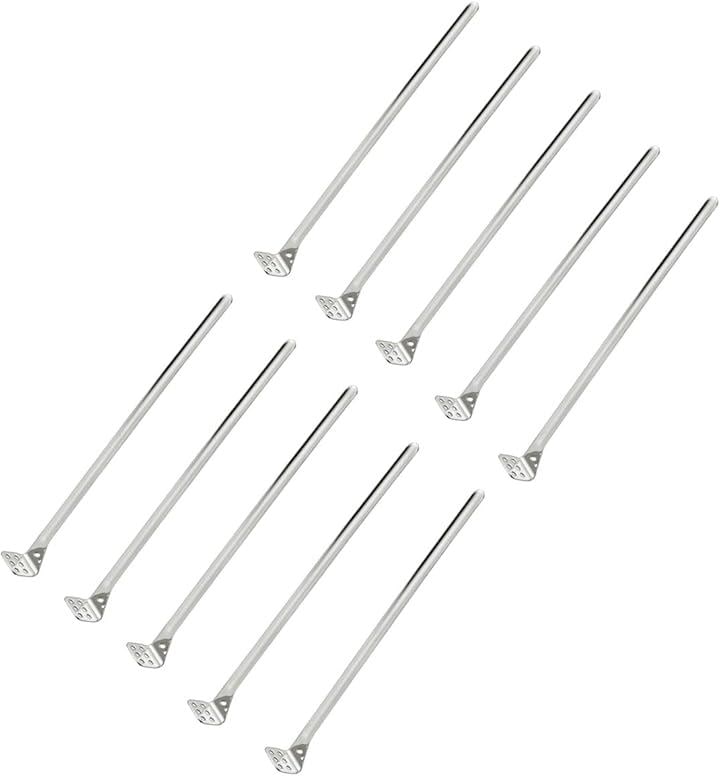 マドラー 日本製 ステンレス製 シンプル デザイン全長 約19cm 新潟県 燕市産 焼酎 水割り 酎ハイ ハイボール (シルバー, 10本セット)