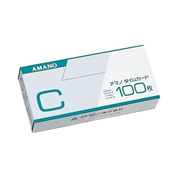 （まとめ） アマノ 標準タイムカード Cカード 25日締／10日締 1パック（100枚） (3セット)