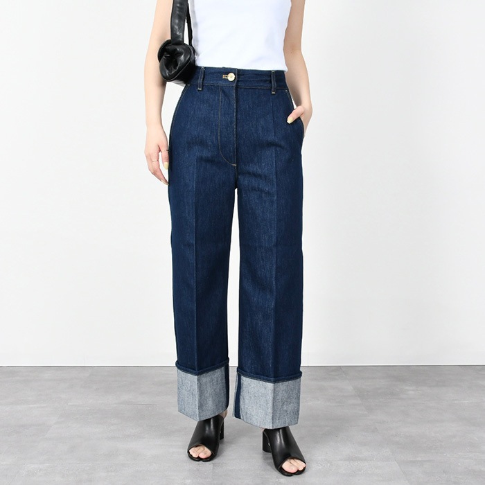 デニム ジーンズ ボトムス アイコニックデニムパンツ TR003 0008 レディース ロデオブルー ネイビー オーガニック コットン おすすめ