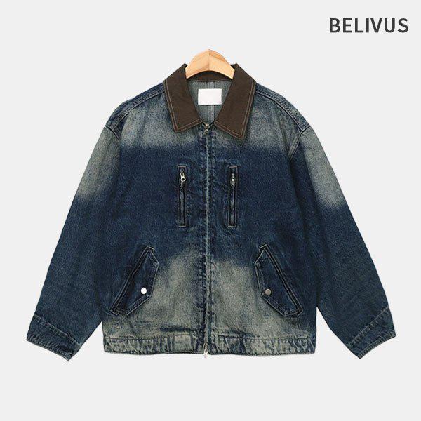 男性秋デニムジャケットウォッシングユニークデニムジャケットストリートジャンパーアウターBWIS001