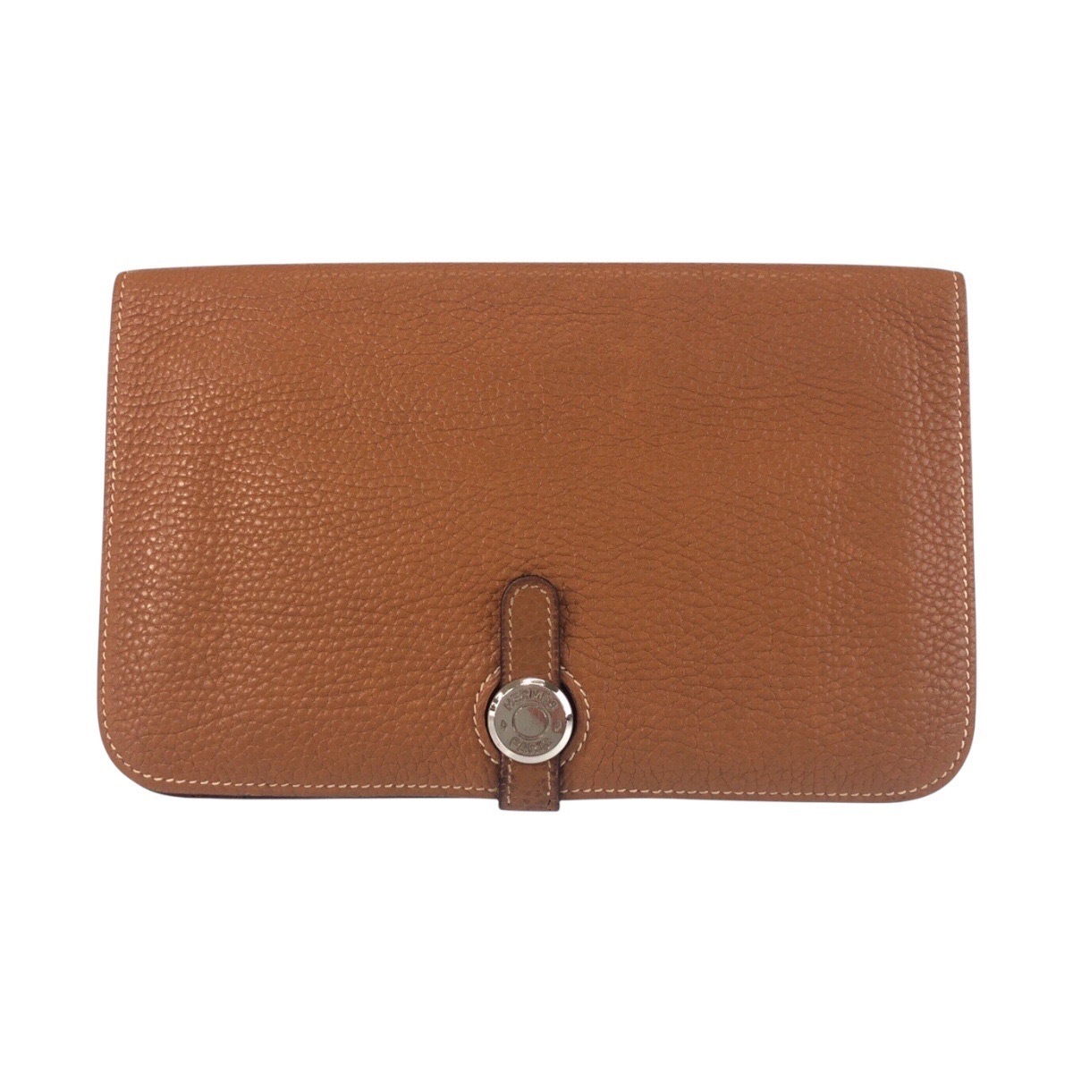 ヴィンテージ ドゴン GM ゴールド ブラウン キャメル シルバー金具 トリヨンクレマンス 長財布 ロングウォレット 男女兼用 I刻印 レディース 501644