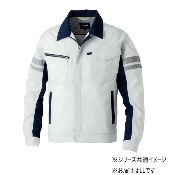 964 長袖ブルゾン(反射材付き) LLサイズ シルバーグレー(22) SOWA 5,841円