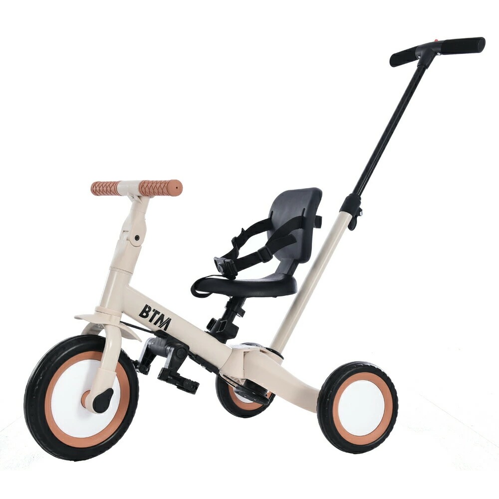 レア商品子供用三輪車 4in1が手押し棒付き 幼児用 三輪車 折りたたみ 自転車 1歳-5歳 バイク 乗用玩具 組み立て簡単 安全ベルト付き 三輪車のりもの おもちゃ 乗用玩具 プレゼント ギフト