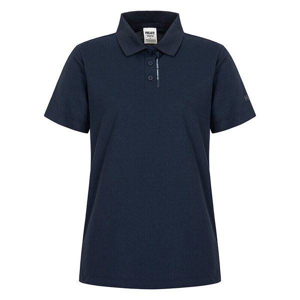 女性夏のアウトドア半袖冷感ウエストストリングLD PKカラーTシャツダークネイビー_CC