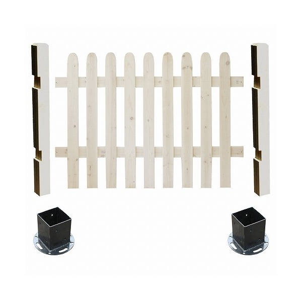 住まいスタイル SFPS1200F-HB-WHT ピケットフェンス ストレート 平地用基本セット ホワイト メーカー直送