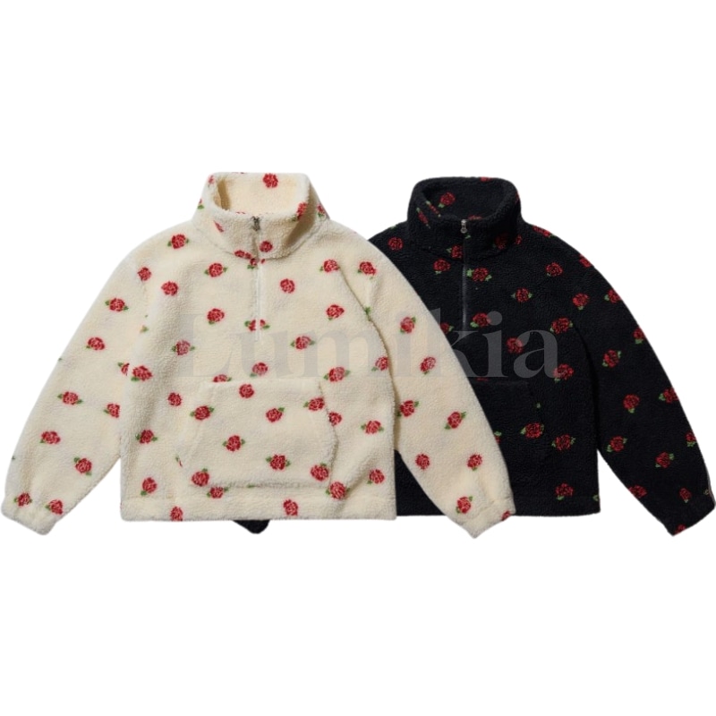 H2H愛用 ROSE PATTERN FLEECE ANORAK