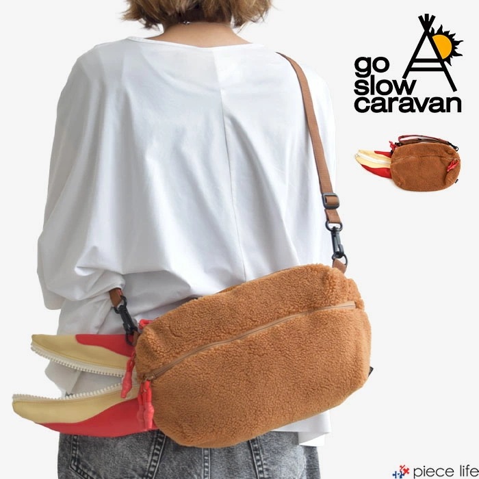 【2025秋冬新作】 ゴースローキャラバン ショルダーバッグ カニクリームコロッケ ショルダー バッグ ポーチ ストラップ ショルダーストラップ 358104