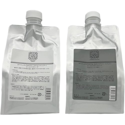カペリッチ プラチナム ヘアソープ スーパー 750mL + トリートメント スーパー 750g ダメージヘア セット 詰め替え 4,532円