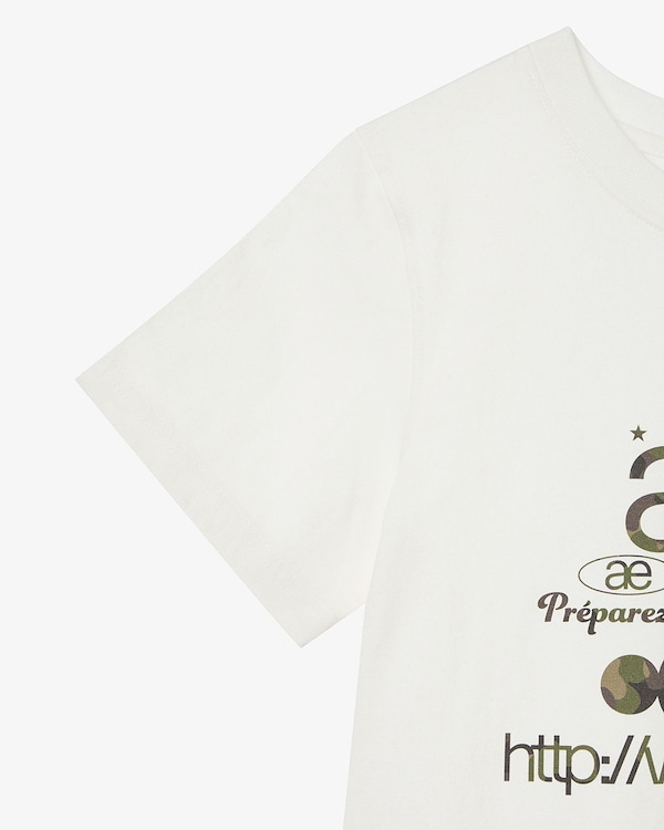 Tシャツ・カットソー AEAE WEB LOGO CROP TSHIRTS LIGHT BEIGE WEB LOGO DOT CROP T-SHIRTS（Tシャツ/カットソー）｜aeae
