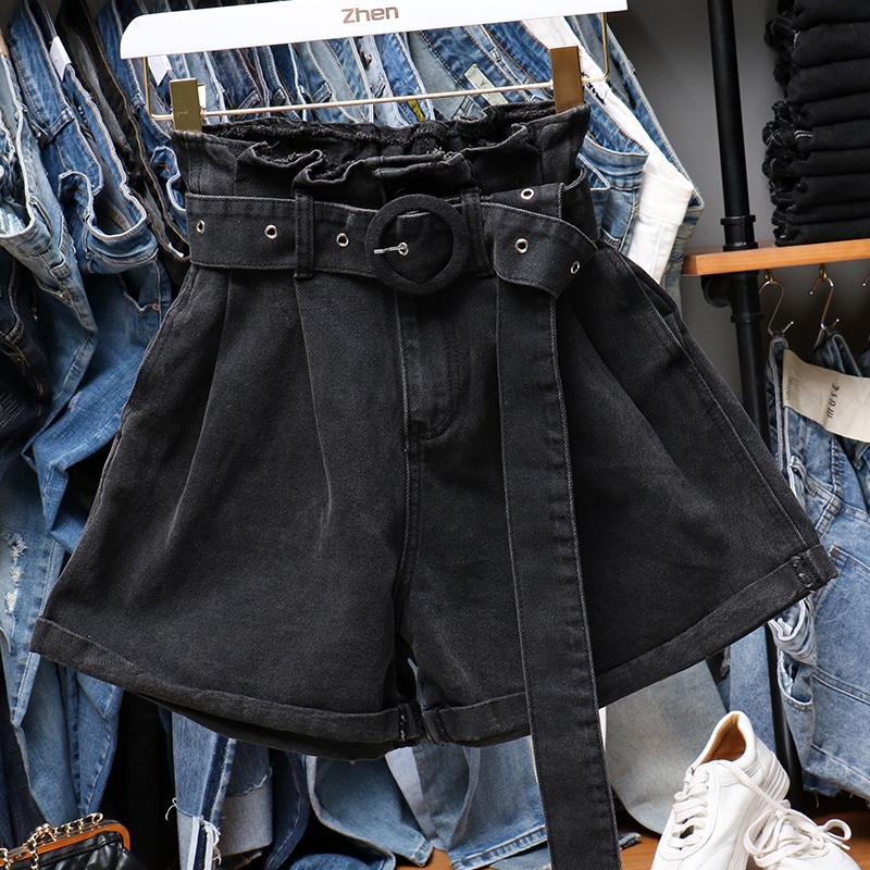 ボトムス ワイドパンツ ショートパンツ ワイド ベルト ハイウエスト デニム 薄手 かわいい 大人可愛い シンプル カジュアル 大人 おしゃれ お洒落 かっこいい レトロ 大人女子 こなれ感 ラフ 5,541円