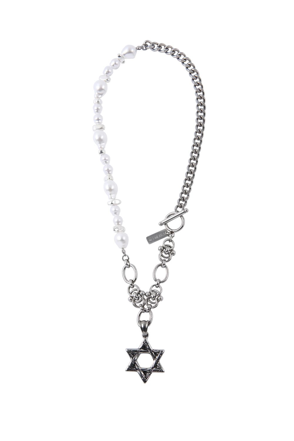 믹스체인 스타 진주 네크리스