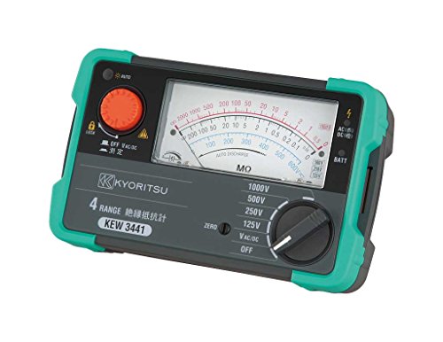 共立電気計器 (KYORITSU) キューメグ 4レンジ絶縁抵抗計 (125V/250V/500V/