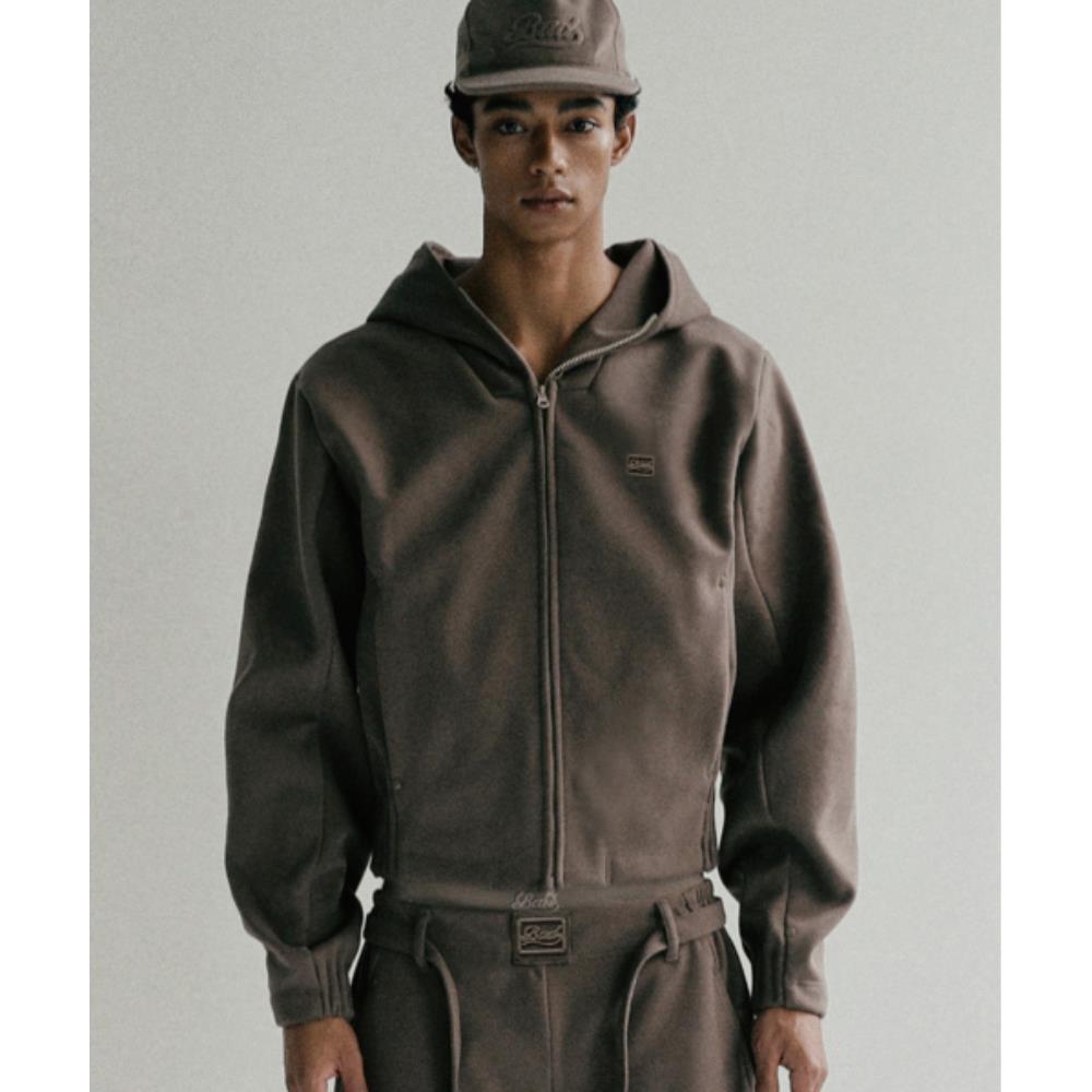 BADBLOOD Beyond Cash Soft Hood Zip-Up Tobacco w-hde24-04パーカー