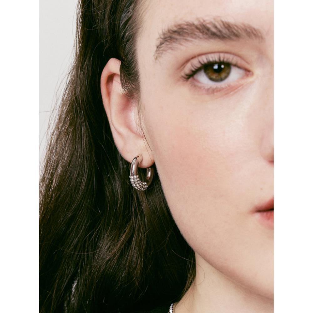 VINTAGE HOLLYWOOD Space Stone Ring Earrings VH249OEA008M