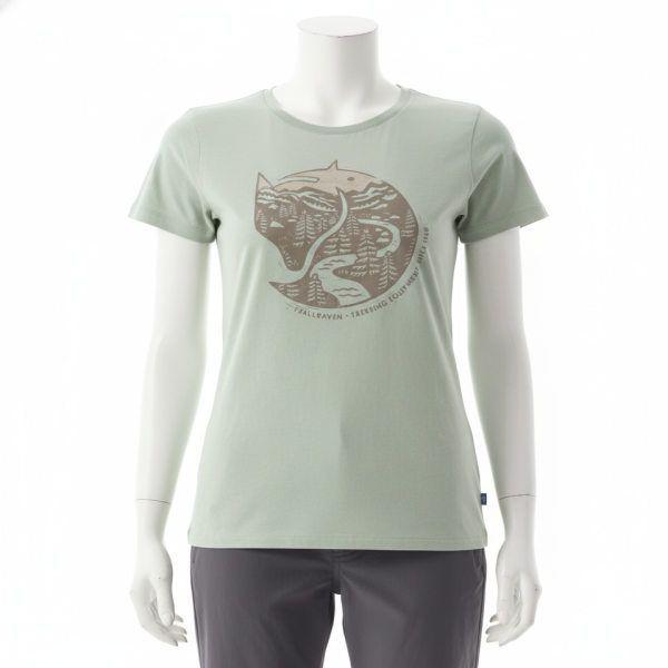 FJALLRAVEN 25 女性アークティックフォックスプリントTシャツ 89849674 ARCTIC FOX PRINT T-SHIRT W 826774