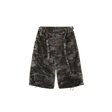 【BADBLOOD】BS ヘビーウールバミューダパンツ - ブラック STUMBLY パンツ / belted bermuda pants(ベルト付きバミューダ