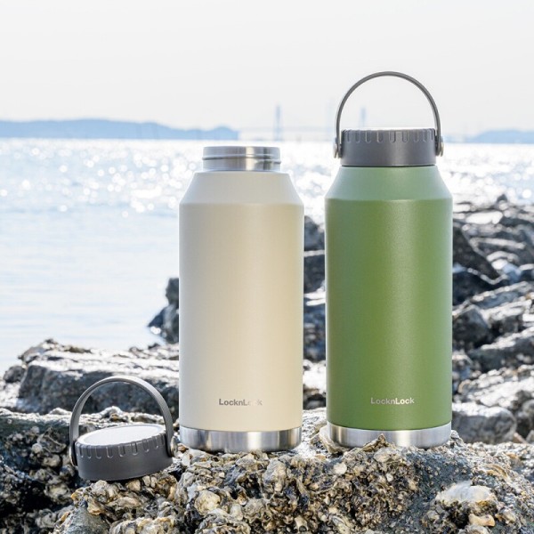 取っ手/タンブラー/1L/大容量/保冷瓶/保温瓶/登山·キャンプ