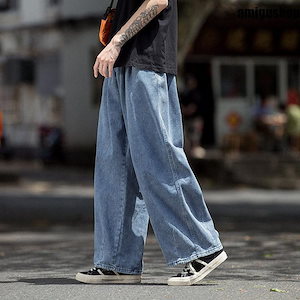 極太 メンズ　ジーンズ　バギーパンツ　デニムパンツ　カーゴパンツ　ロング　デニムハレムパンツ　ゆったり　大きいサイズ有りw40 Qoo10] 極太 デニムパンツ メンズ ジーンズ ル : メンズファッション