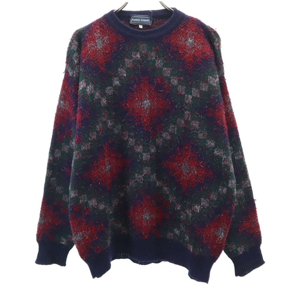 KENNETH ROBERTS ケネス ロバーツ アーガイル柄 長袖 セーター L マルチ ニット メンズ 古着 4,698円