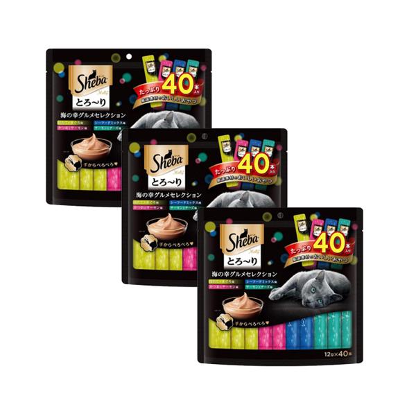 3個セット シーバ とろーり メルティ 海の幸グルメセレクション 12g×40本