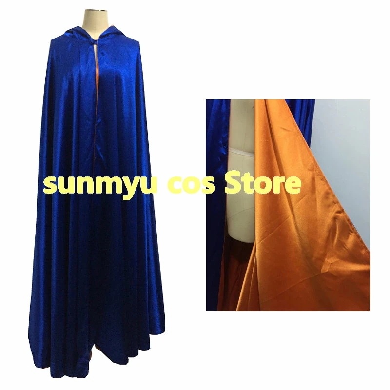 2層サテンマント　フード付き全円マント　 ドラキュラマント 吸血鬼 黒いマント　コスプレ衣装 色変更自由　ハロウィン　オーダーメイド　オーダーサイズ