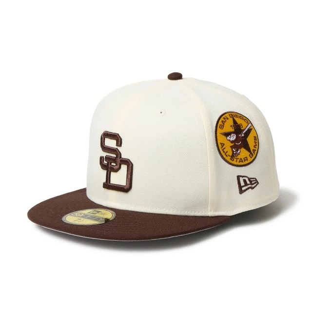 [即納]NEWERA ニューエラ 59FIFTY MLB 2-Tone サンディエゴ・パドレス クーパーズタウン ワインコルク バーントウッドバイザー メンズ 男性 帽子 ハット 小物 国内正規品 正