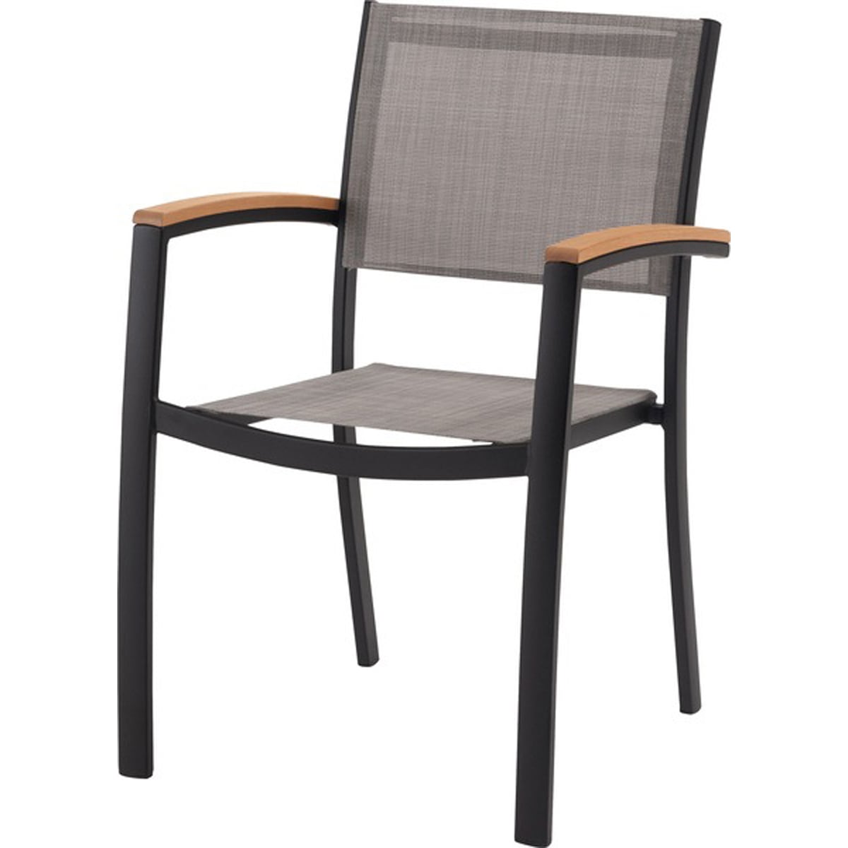チェア ODS-71BK ODS-71GY Ollie オリー 椅子 屋外 スタッキングチェア イス ガーデン ベランダ 積み重ね メッシュ生地 天然木 アルミ シンプル おしゃれ かわいい ブラック 12,961円