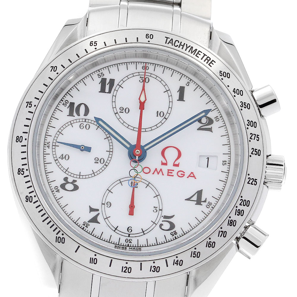 オメガ OMEGA 323.10.40.40.04.001 スピードマスター オリンピック クロノグラフ メンズ 極美品 保証書付き_893527【中古】