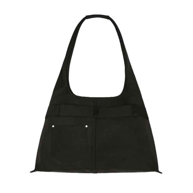 クローバー ロゴ アーティフィシャル スエード ショルダーバッグ ブラック