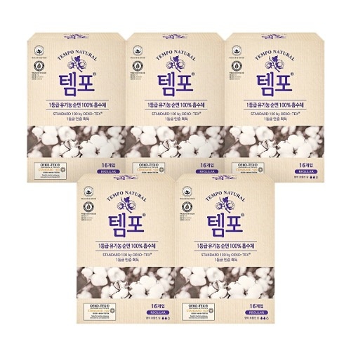 テンポ ナチュラル16P x 5パック - レギュラー16p x 5パック 5,785円