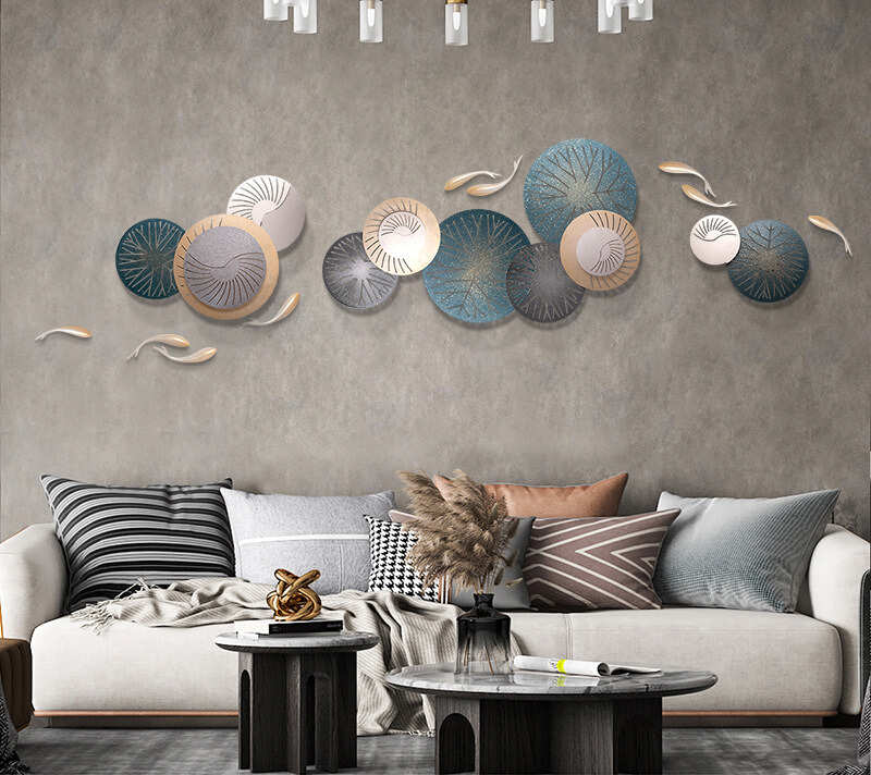 鉄アート壁飾り 軽奢華ウォールデコレーションおしゃれなリビング・ダイニングの鉄アート壁飾り 壁掛けアート 金属製ウォールデコレーション ソファバックウォール用 高級感溢れるデザイン 北欧風