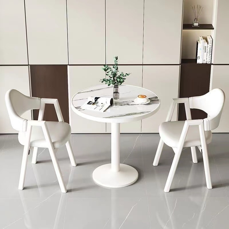 【9月新入荷】ダイニングテーブル カフェテーブル 丸テーブル 一人暮らし 白 幅80cm 北欧 お手入れ簡単 円形 スチール MDF ホワイト 高さ73cm 組み立て簡単 円型 ホワイト 韓国インテリ