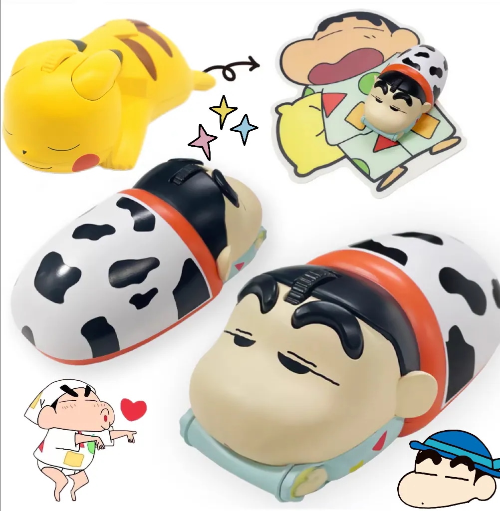 【20点セット】【急速出荷】ワイヤレスマウス 選べるキャラクター* クレヨンしんちゃん ピカチュウ 無線マウス