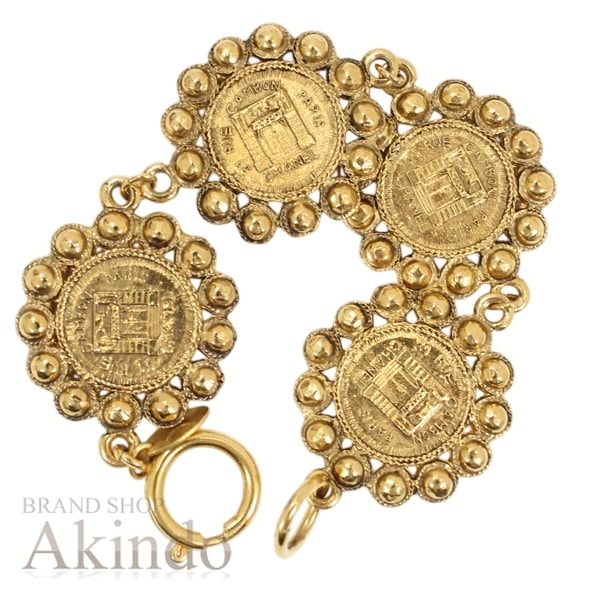 シャネル ヴィンテージ ブレスレット ゴールド カンボン CHANEL COMBON レディース GP アクセサリー ギフト プレゼント 女性