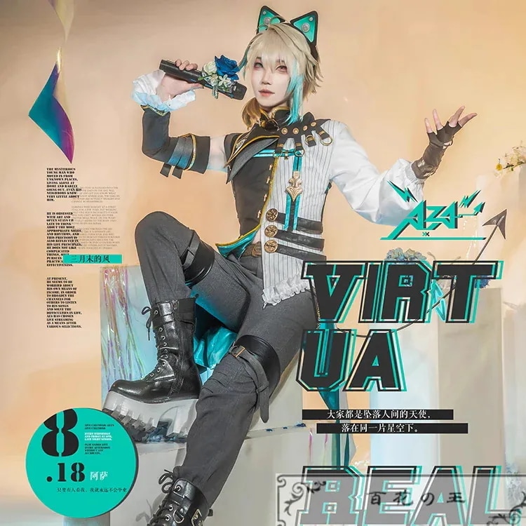 VTuber にじさんじ バーチャルライバー Vtuber VirtuaReal Aza アザ 応援服 コスプレ衣装 コスチューム ハロウィン 変装 仮装期間限定30％