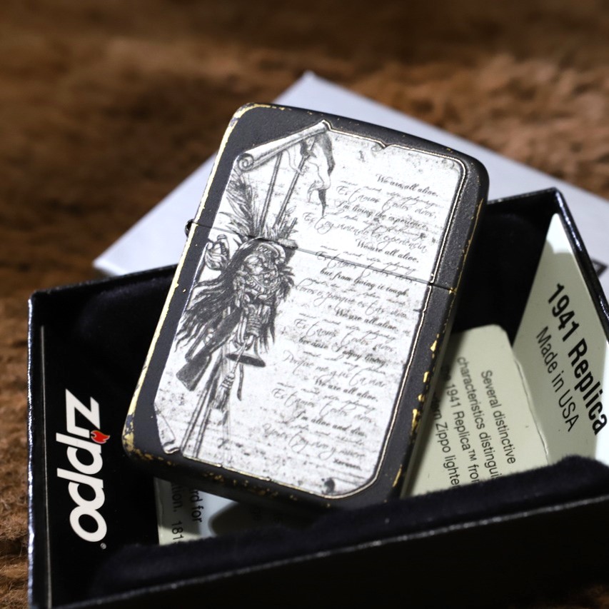 【限定 ZIPPO】 1941レプリカ ゼロセン USED加工 レター　ジッポー マットブラック 黒 渋いジッポー 格好いい XEROSEN プレゼント Xmas 人気 ゼロ戦 零戦 零式 オイル