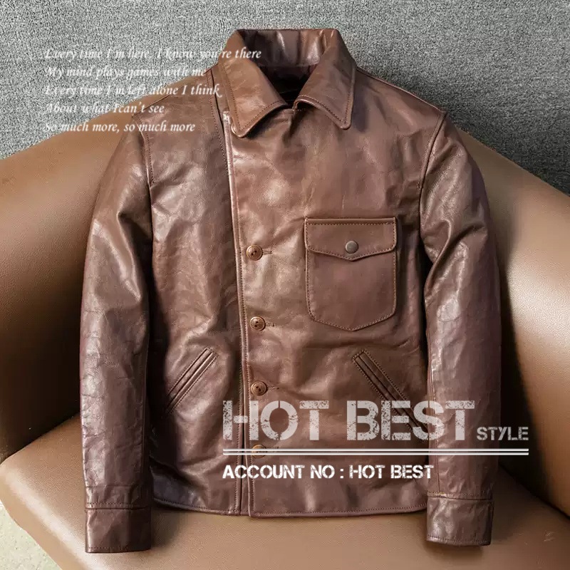 カウハイド 復刻40s アビエイタースタイル メンズ 革ジャン レザージャケット ウォッシュ加工 ヴィンテージ 植物鞣し 牛革