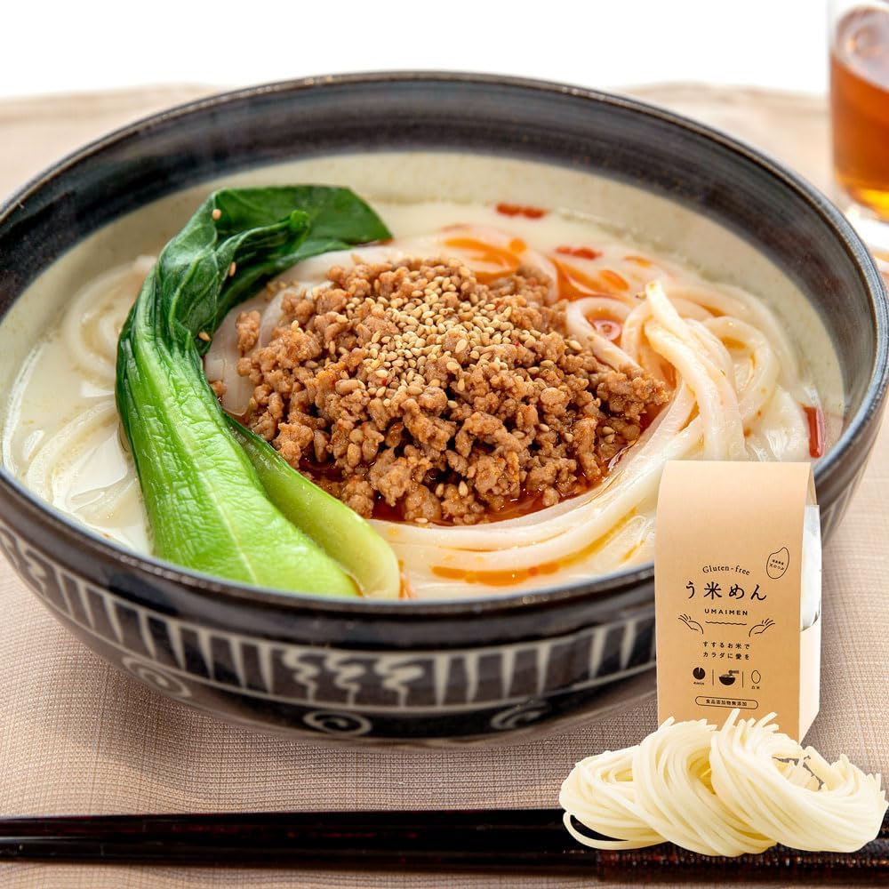 う米めん まとめ買い 白米 中太麺 12食分 100g×12袋 グルテンフリー 福島県産米 小麦不使用 乳成分不使用 米粉