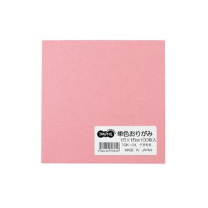 (まとめ) TANOSEE 単色おりがみ うすもも 1パック（100枚） (×30セット)