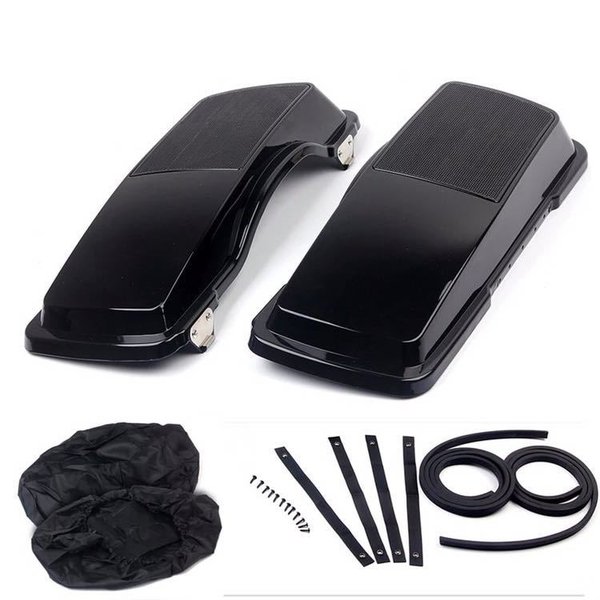 オートバイ ハーレー ツーリング サドルバッグ lids スピーカー ブラック 塗装済 バガー 94-2013 FLHT FLHTCU FLH FLTR FLHX サドルバッグ蓋 バガー